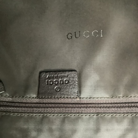 🤎Gucci handbag bag 001-1206 HOBO DARK BROWN LEATHER HAND BAG PURSE🤎GENDERLESS - Picture 10 of 11
